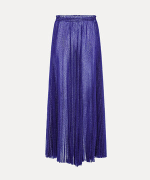 skirt in glittery pleated jacquard tulle O