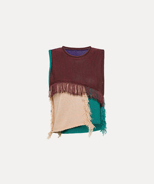 patchwork knit top, boréale