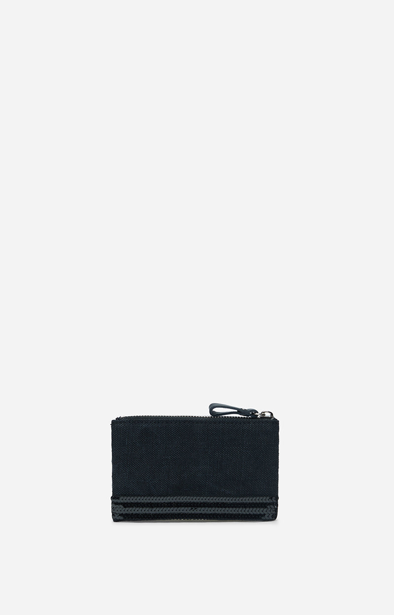 Zipped clutch, black