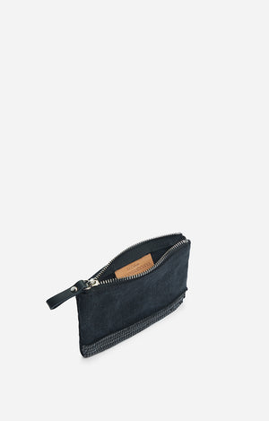 Zipped clutch, black