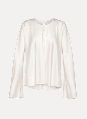 blouse in stretchy weighty silk satin, pure