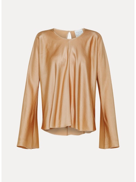 blouse in stretchy weighty silk satin, skin