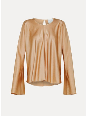 blouse in stretchy weighty silk satin, skin