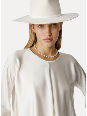 blouse in stretchy weighty silk satin, pure