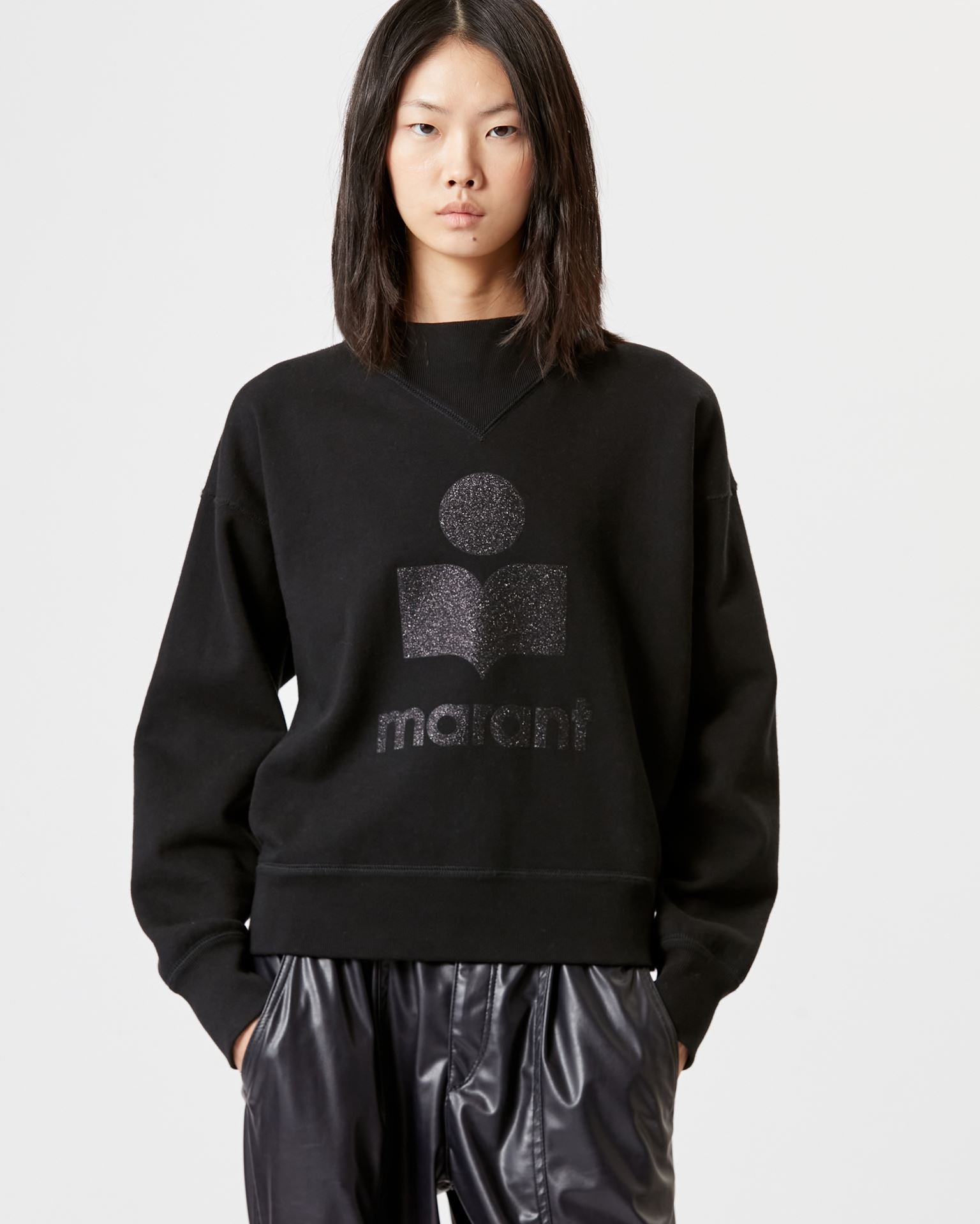 Moby sweatshirt, black glitter