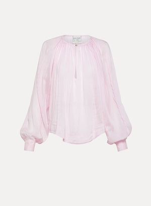 13624 co/silk bohemian shirt, oyster