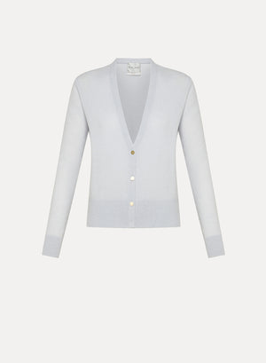 brushed cashmere wool fitted cardigan, luna