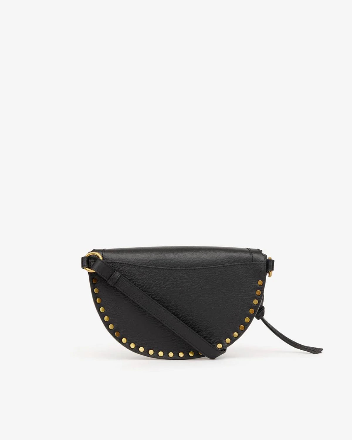 Skano grained leather belt bag, black
