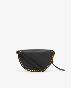 Skano grained leather belt bag, black