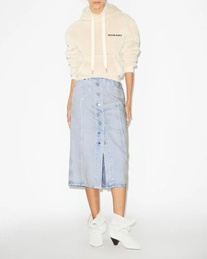 Vandy denim skirt, light blue
