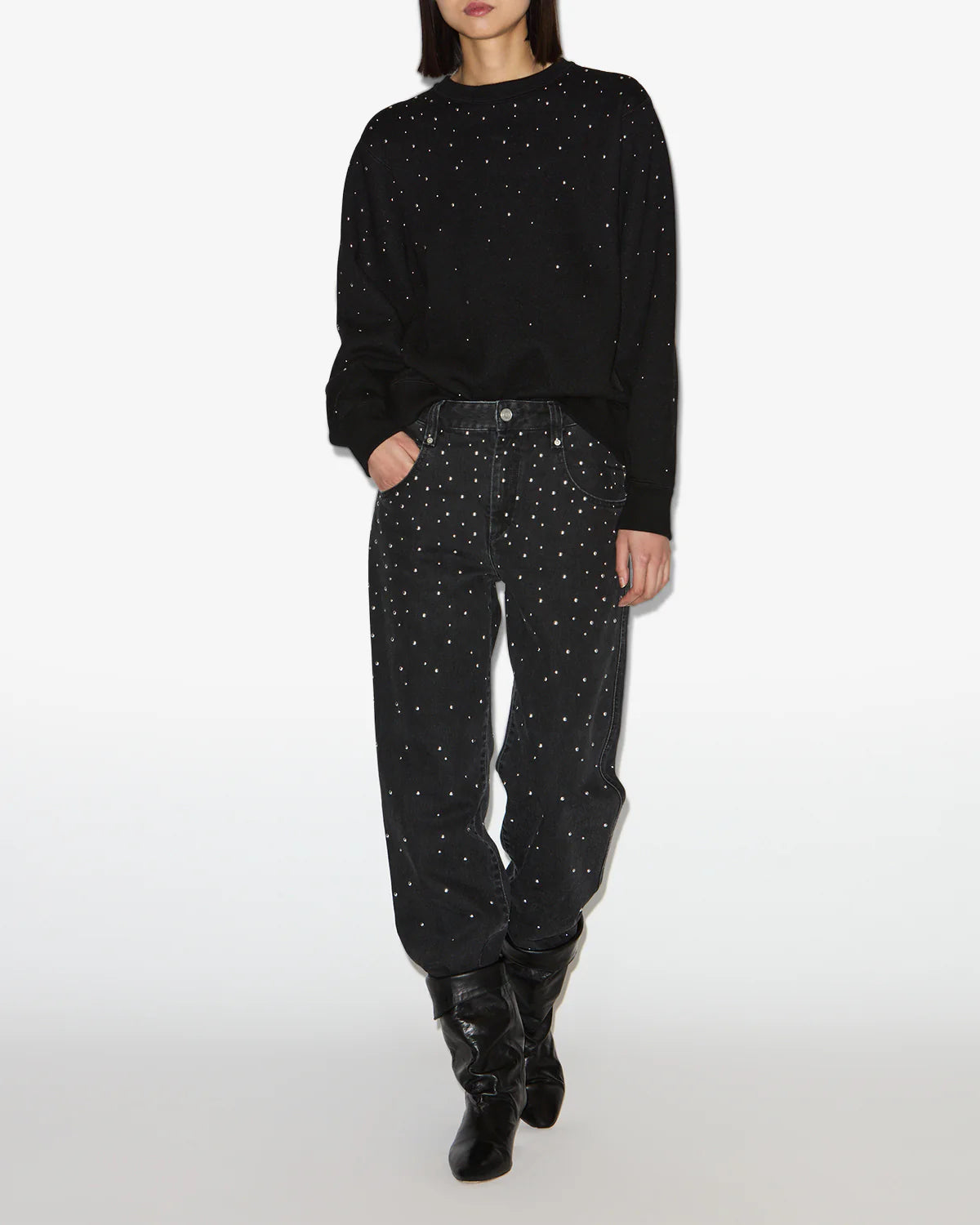 Riseda sweatshirt, Black studs
