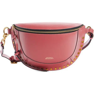 Skano leather belt bag, Antik pink