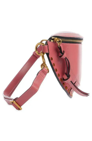 Skano leather belt bag, Antik pink