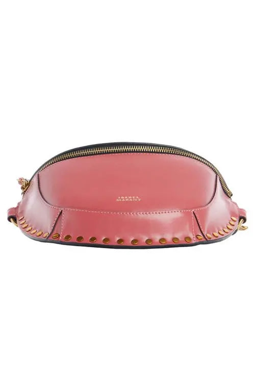 Skano leather belt bag, Antik pink