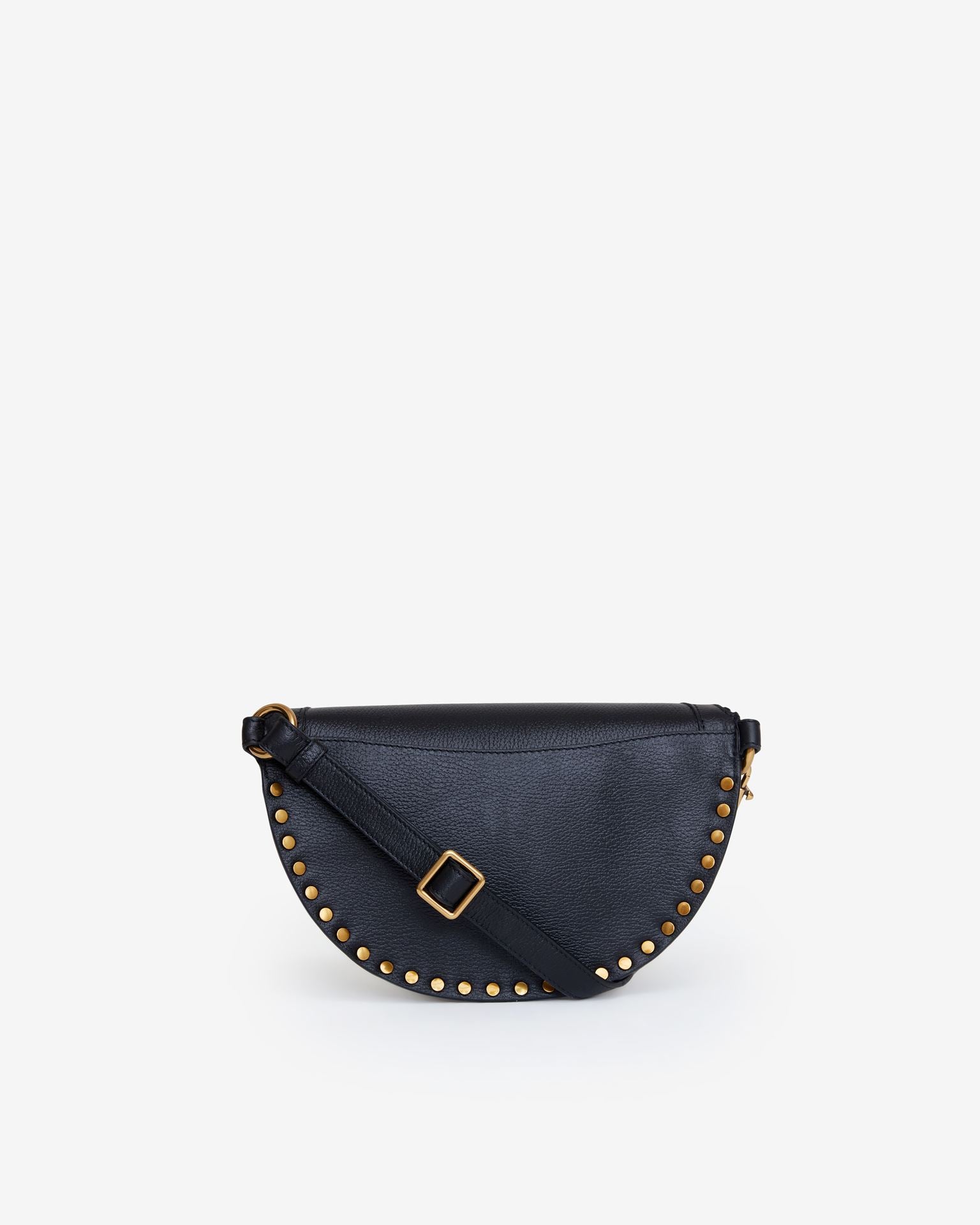 Skano grained leather belt bag, black