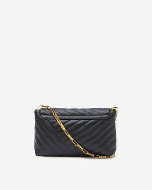 Merine shoulder bag, black leather