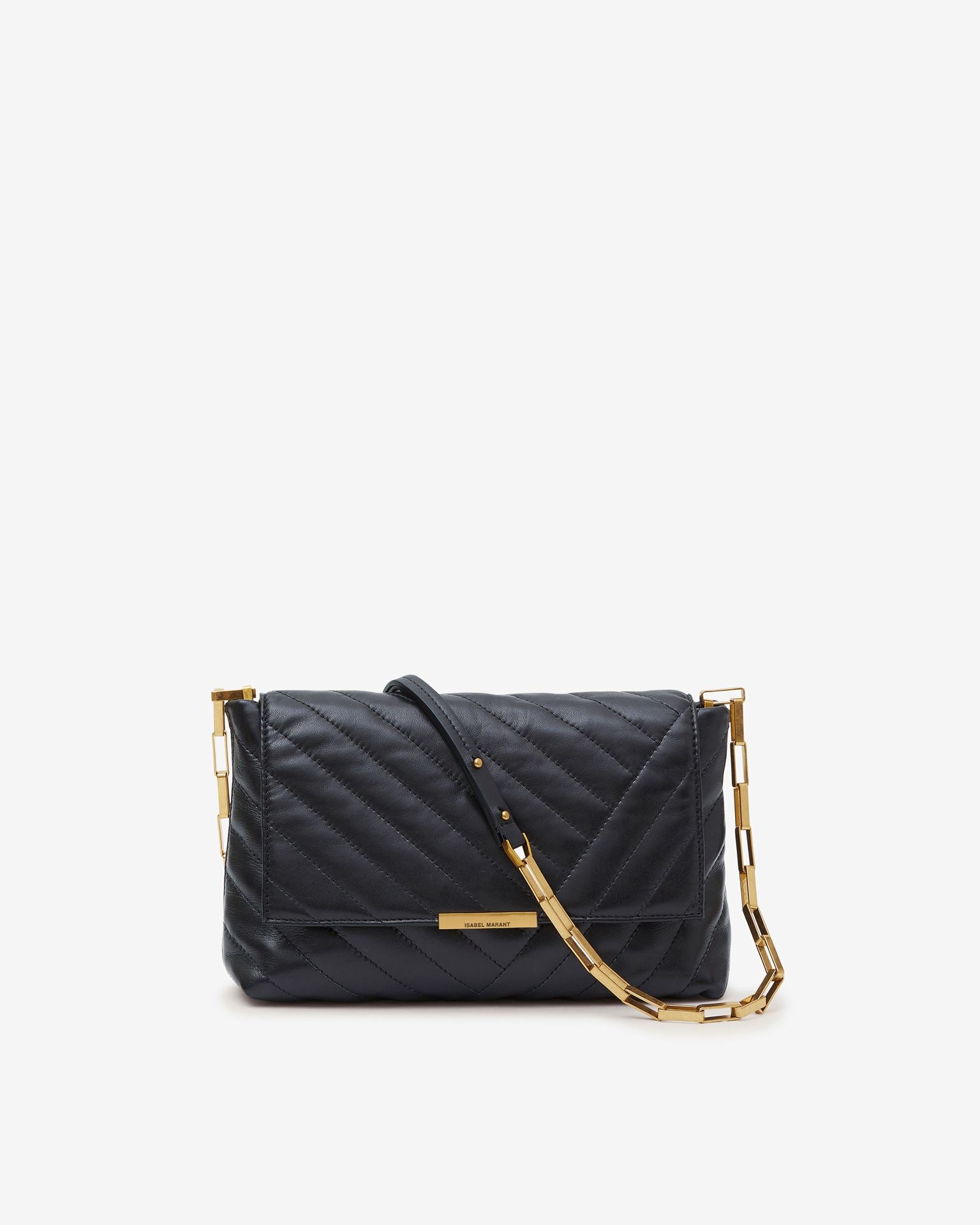 Merine shoulder bag, black leather