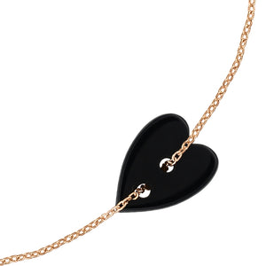 Angèle Mini Onyx Heart Bracelet