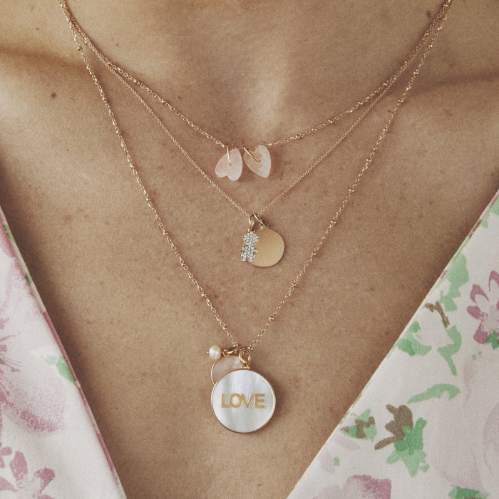 Mini Angèle Pink Quartz Charm