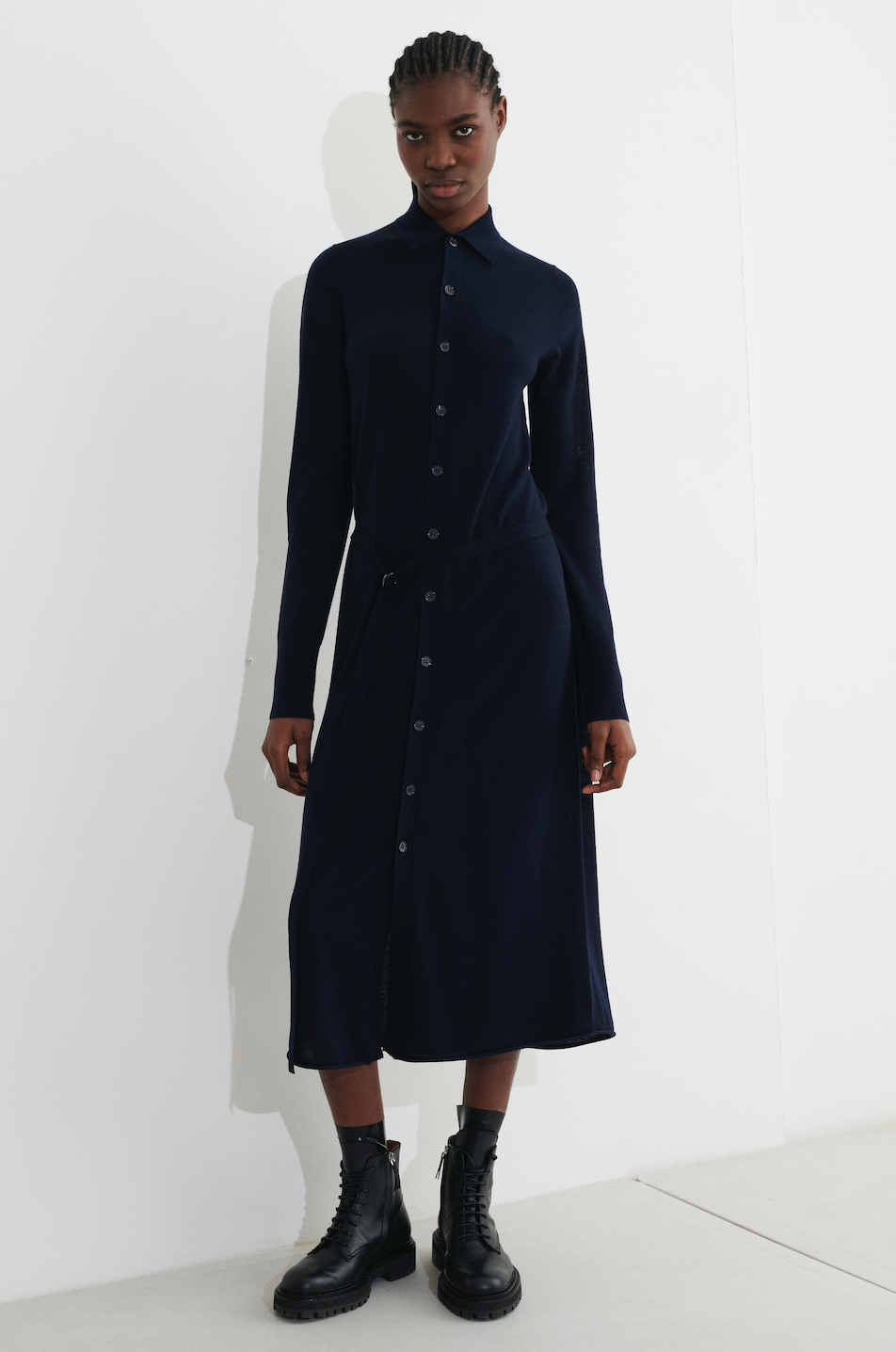 Kuja shirt dress, dark navy
