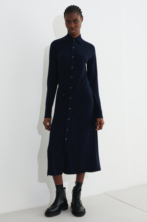 Kuja shirt dress, dark navy