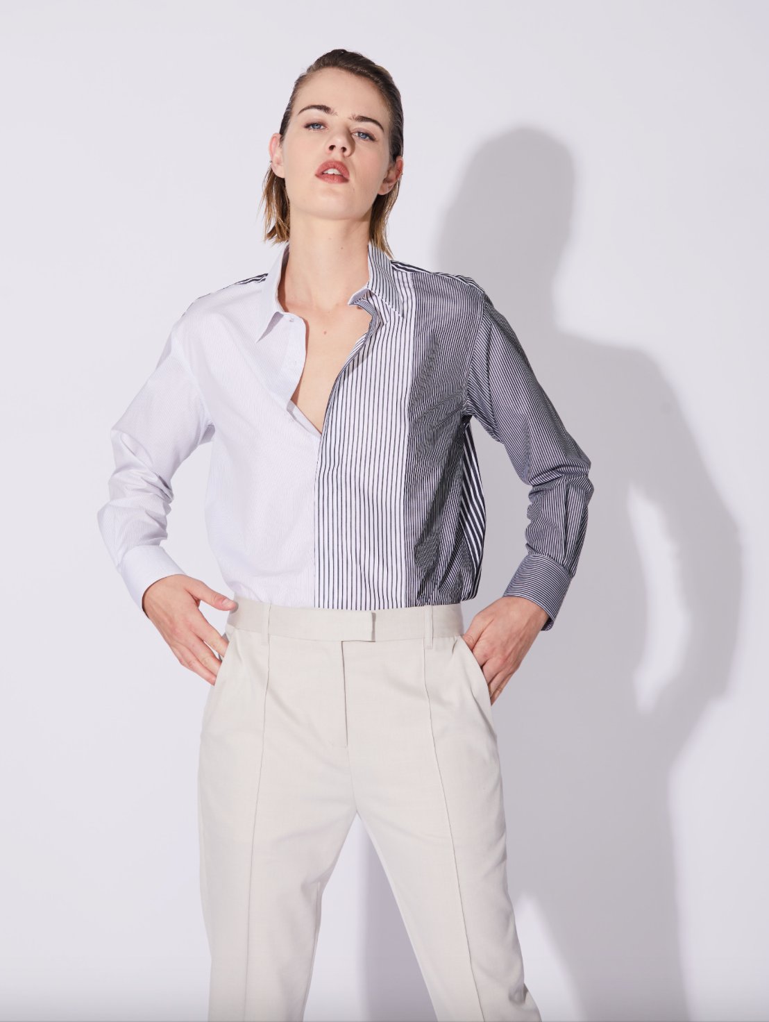 BB black white stripe shirt
