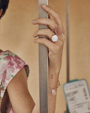 Mother of pearl Disc ring