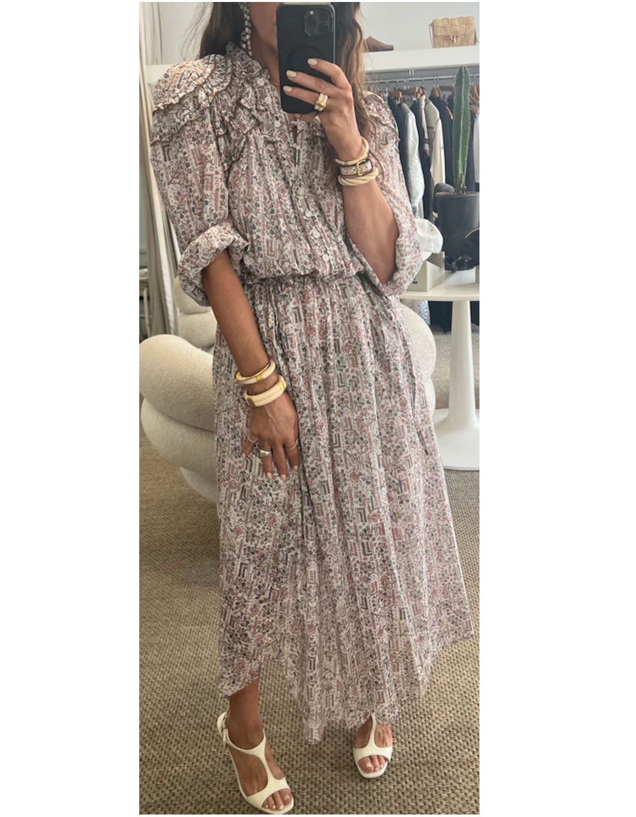 Charissa dress, Ecru