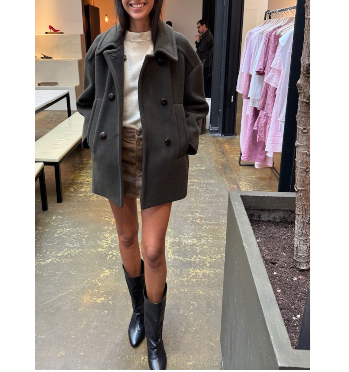 Fiby Coat, Dark Khaki