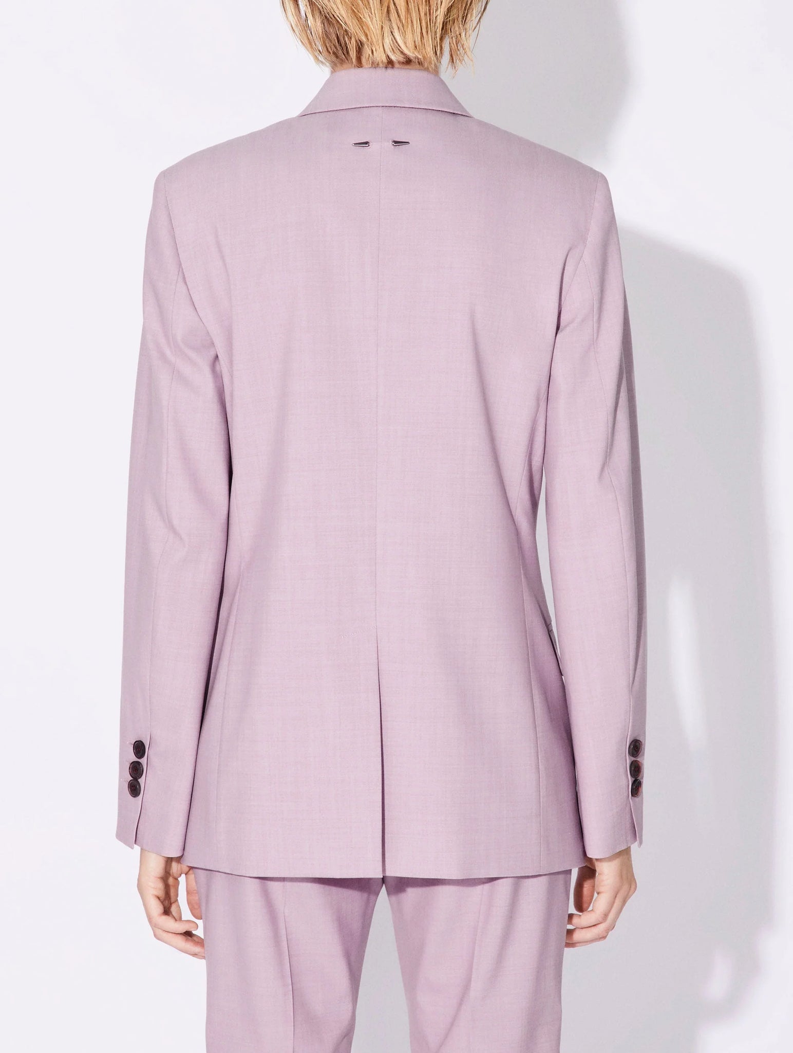 Pale pink alpaca suit jacket