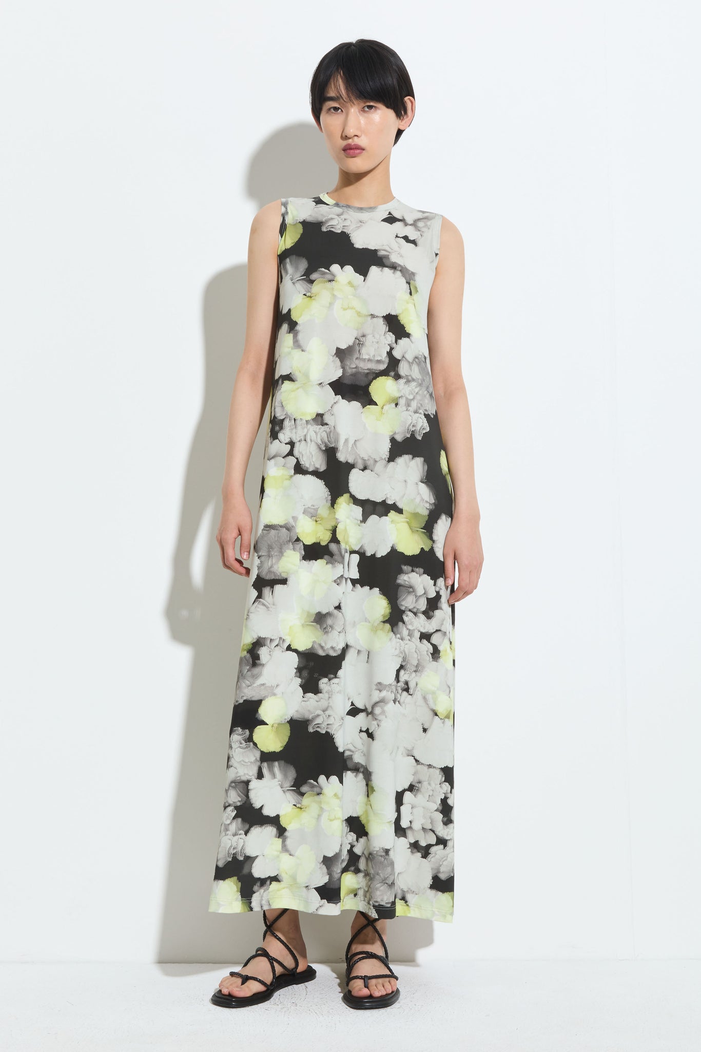 Dalmanu jersey dress, black citron hib