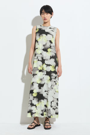 Dalmanu jersey dress, black citron hib