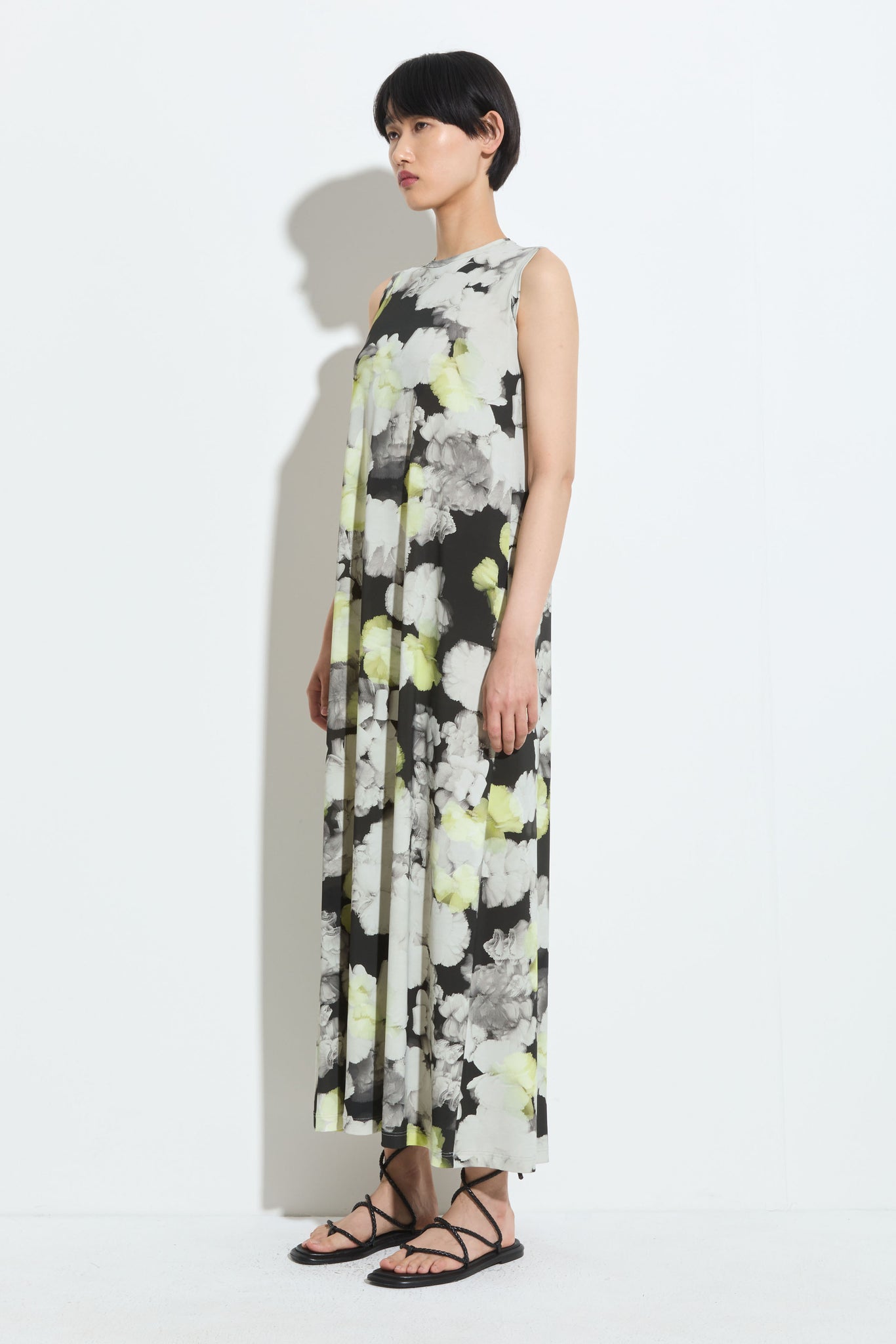 Dalmanu jersey dress, black citron hib