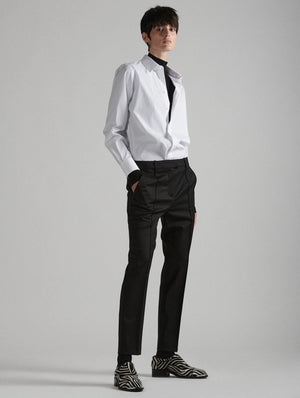 Black stretch wool gabardine roxy pants