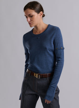 Blue knit w removable sleeves