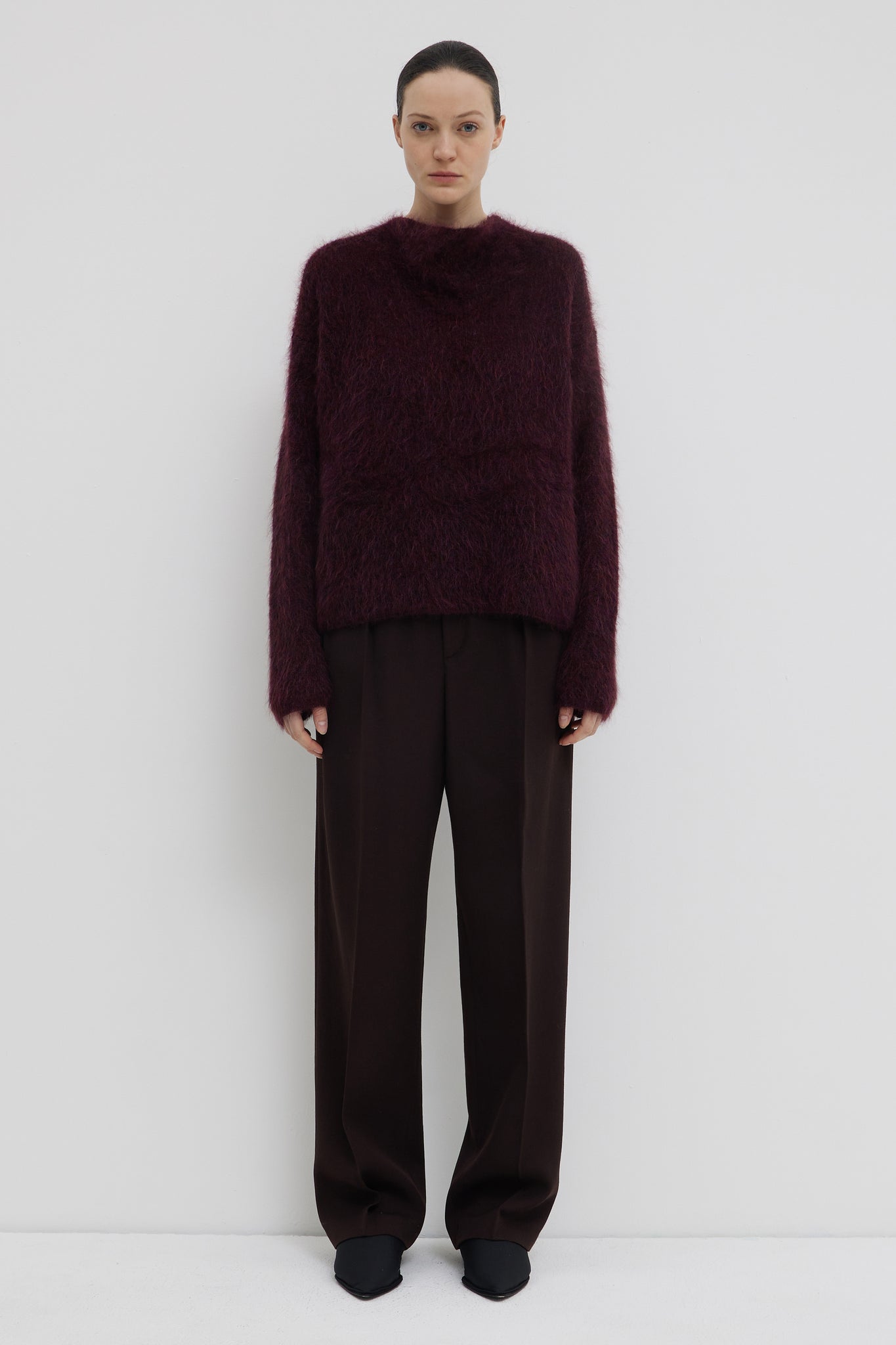 Kabriella oversized sweater, Plum