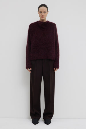 Kabriella oversized sweater, Plum