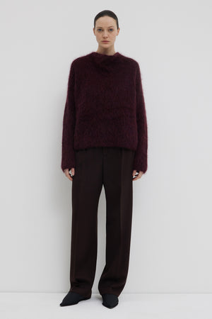Kabriella oversized sweater, Plum