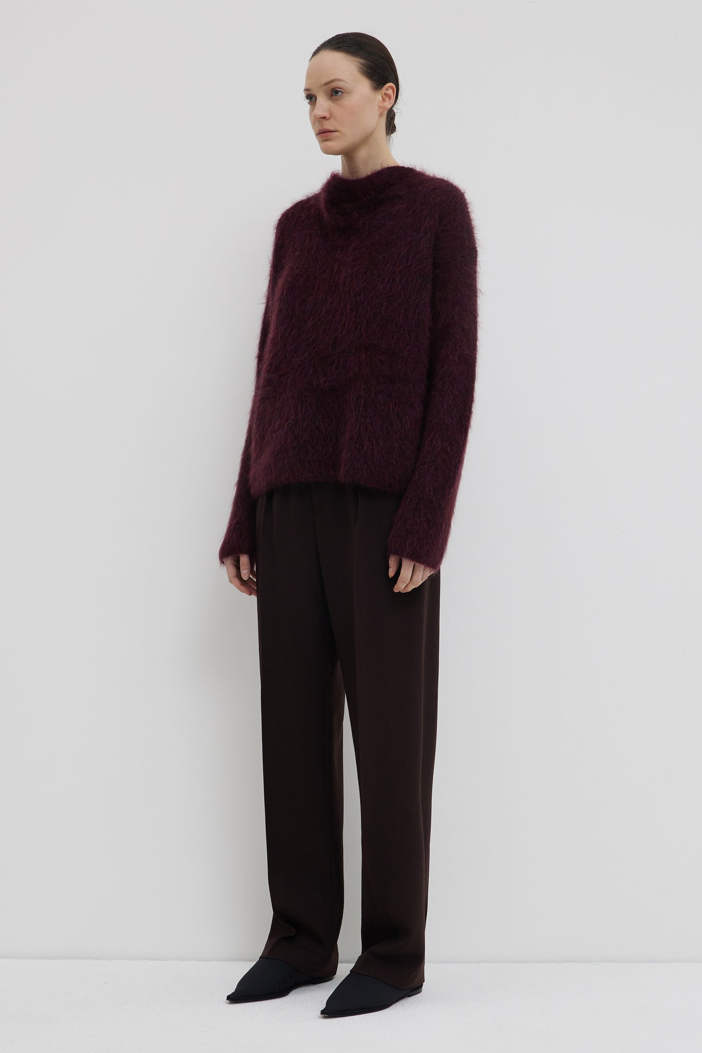 Kabriella oversized sweater, Plum