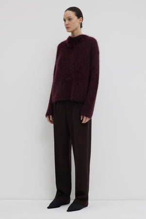 Kabriella oversized sweater, Plum
