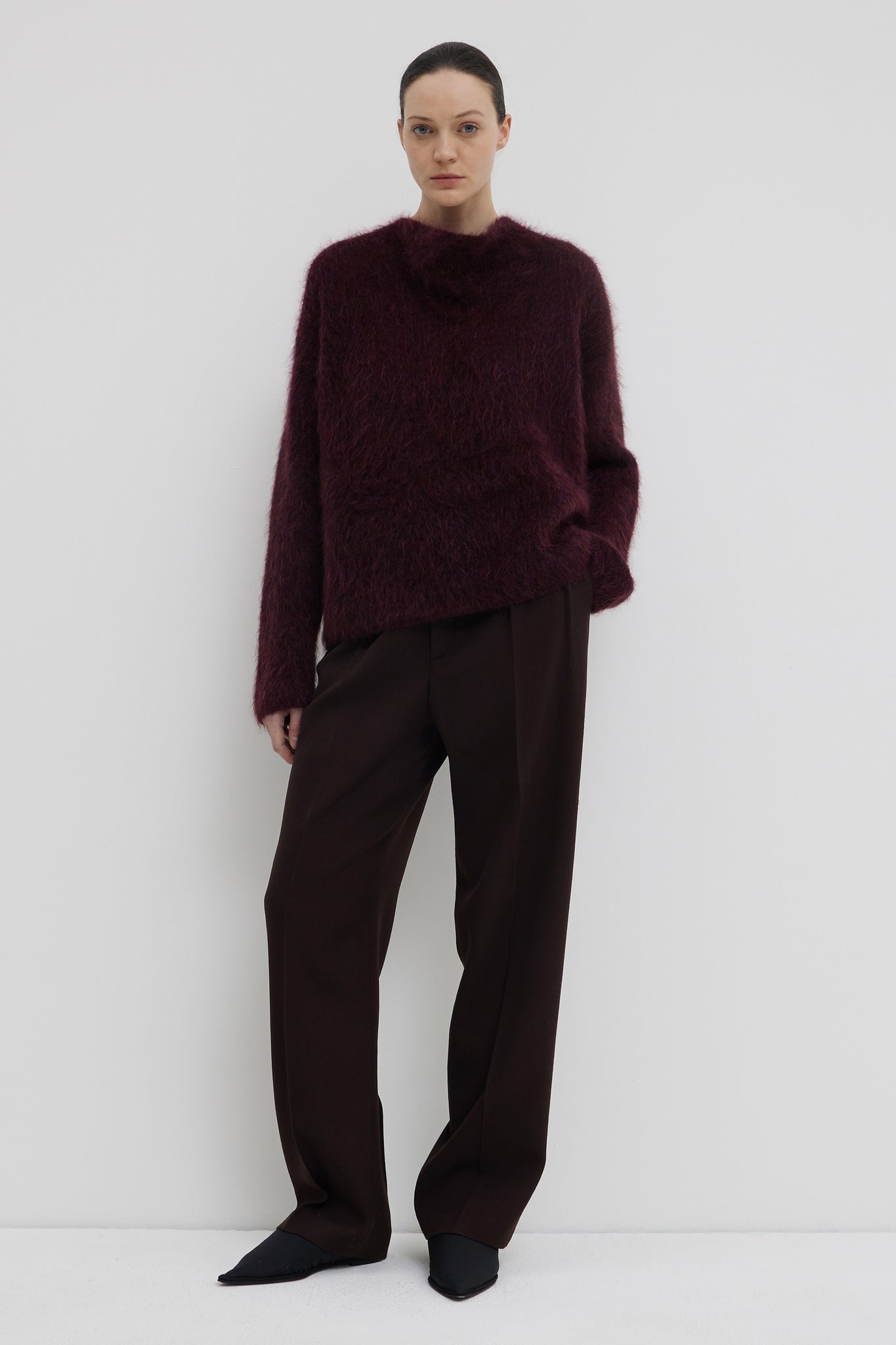 Kabriella oversized sweater, Plum