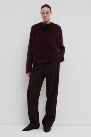 Kabriella oversized sweater, Plum