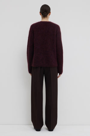 Kabriella oversized sweater, Plum