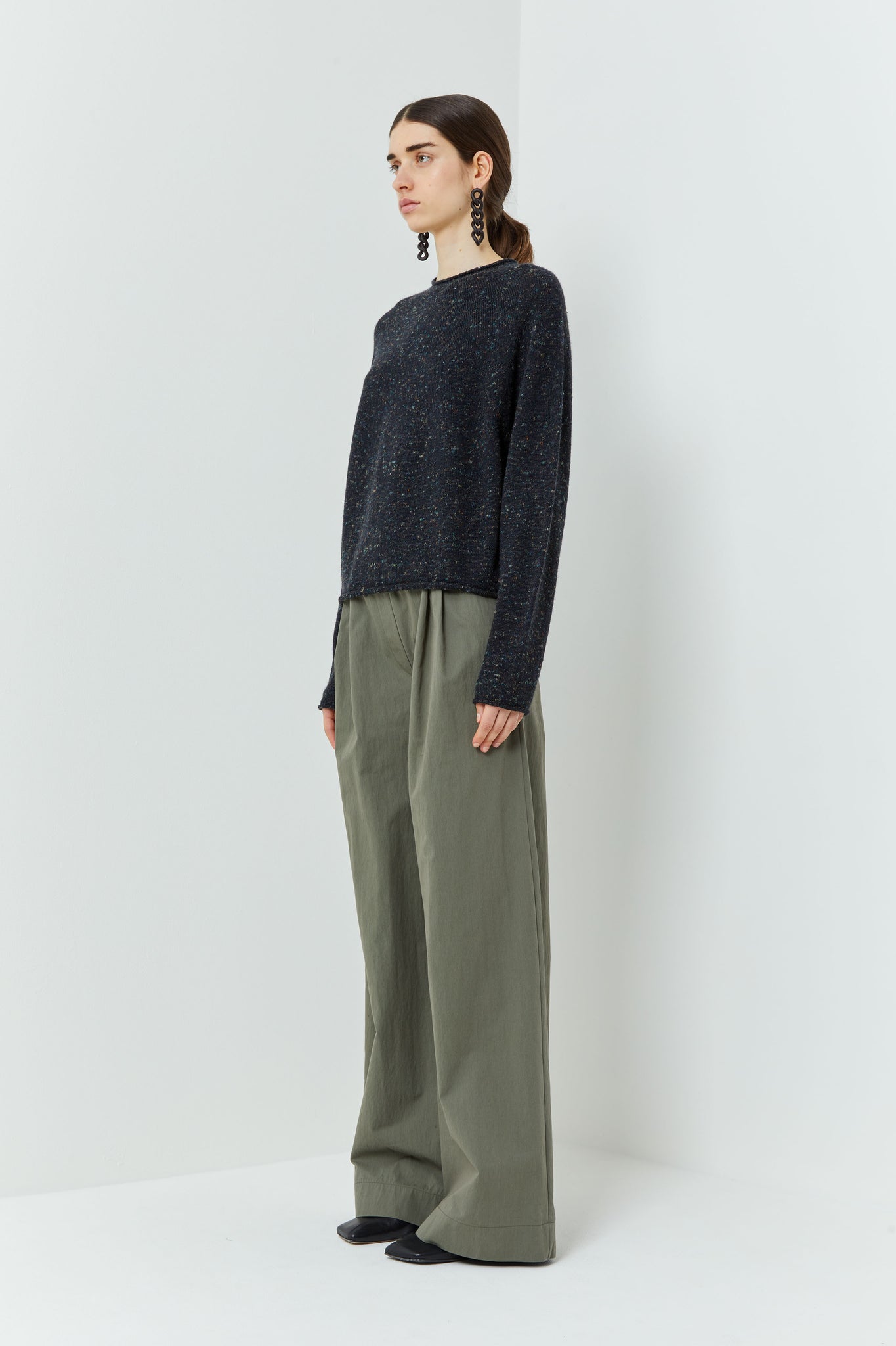Kulele knit, speckled black