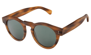 Leonard matte teak w/olive lenses