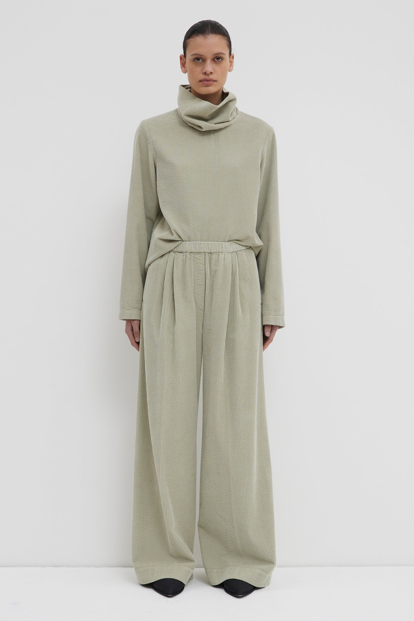 Pisha wide pants, Limestone