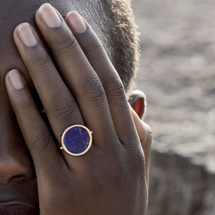 Ever Lapis Disc Ring