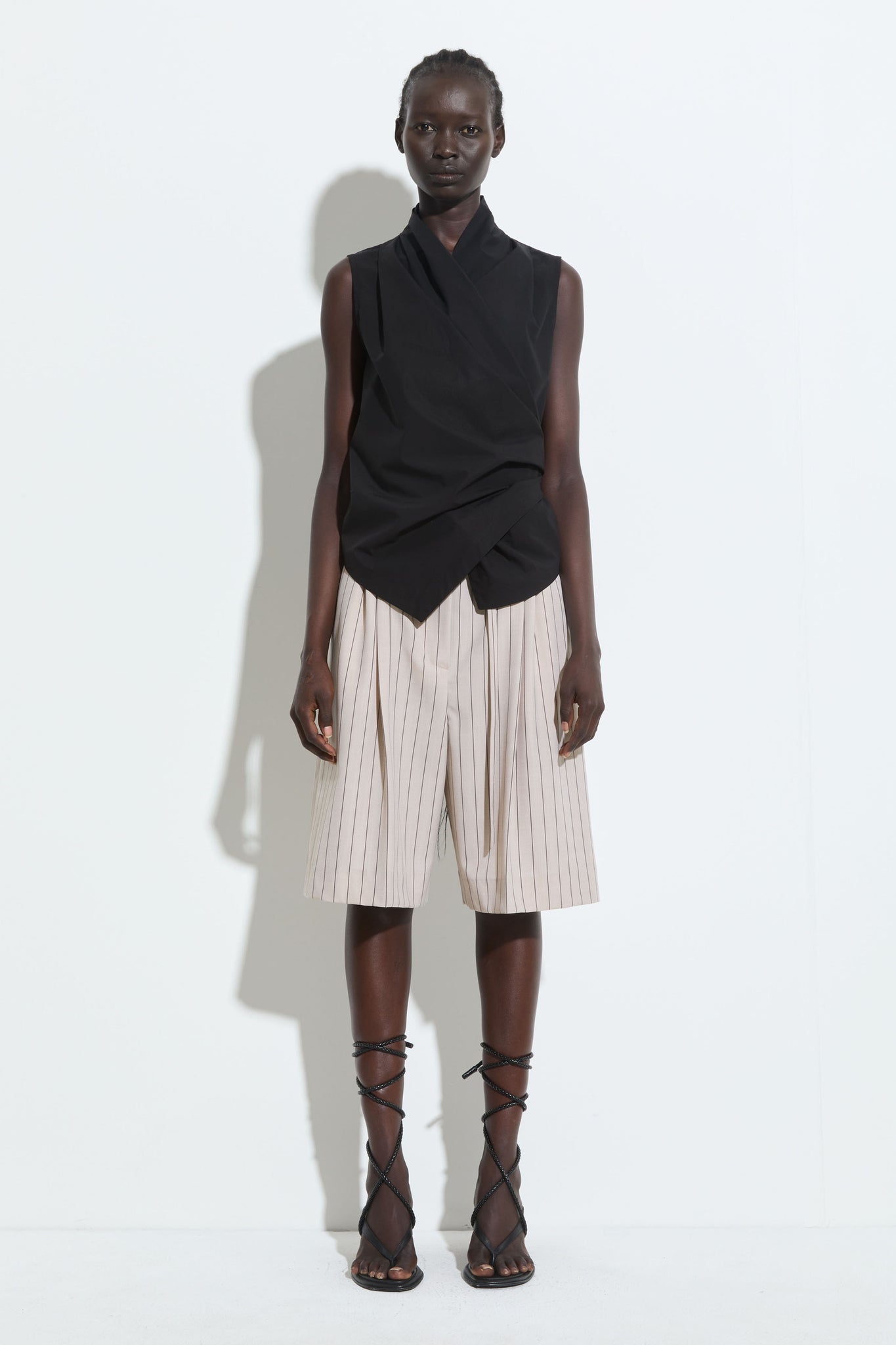 Tilayo drape top, Black