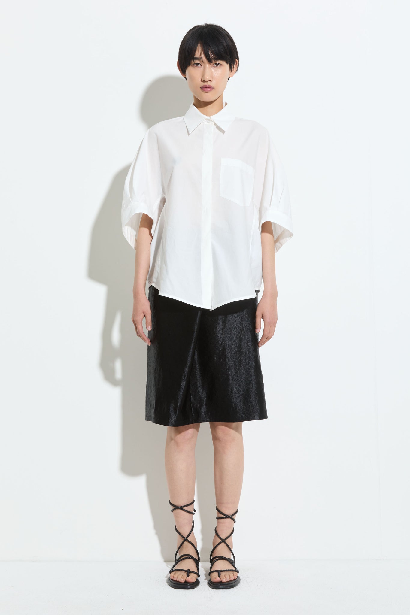 Timila short sleeve shirt, White
