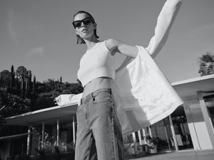 Anna crop top, off white